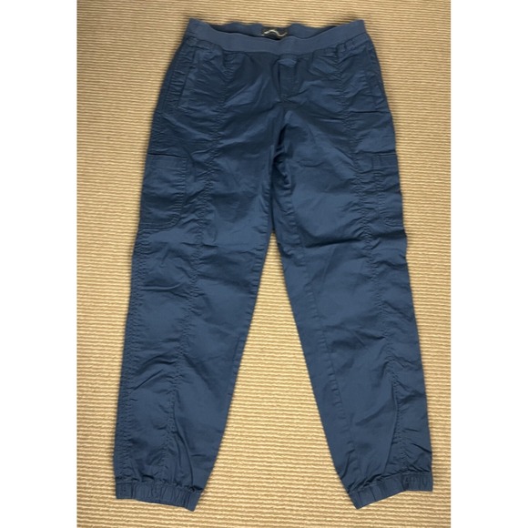 Eddie Bauer Pants - Eddie Bauer Pants Women 8 Navy Blue Cargo Pockets Cotton Blend Hiking Outdoor